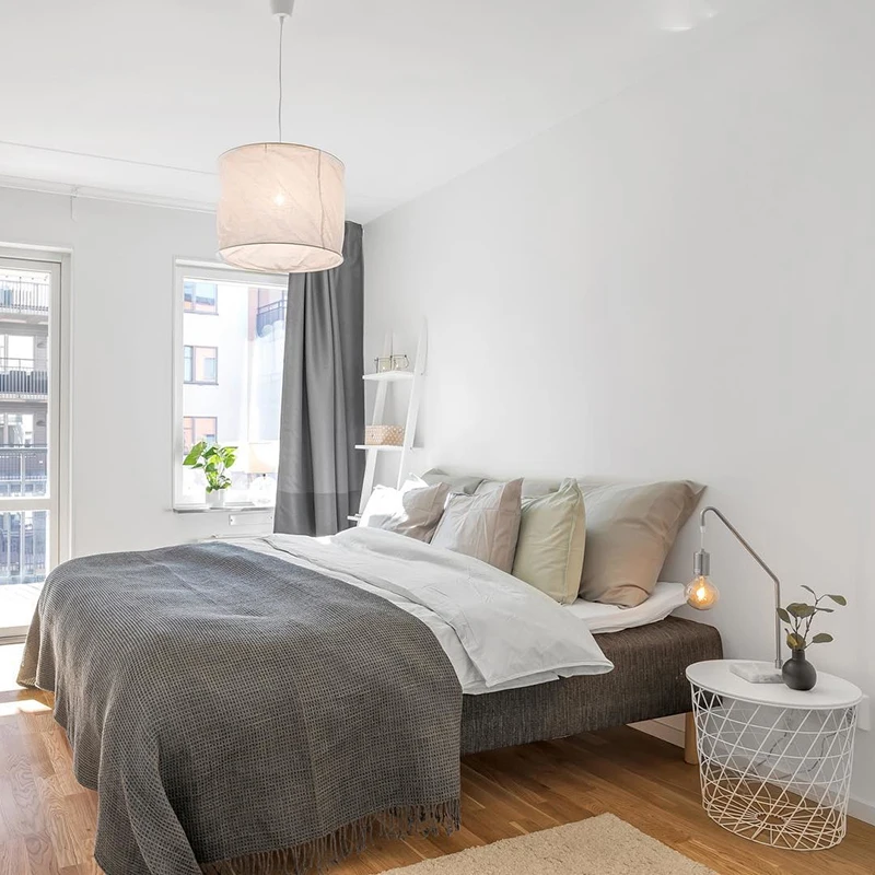 Nordic простой дизайн Белая Льняная блузка рубашка/хлопок DIY Ткань абажур