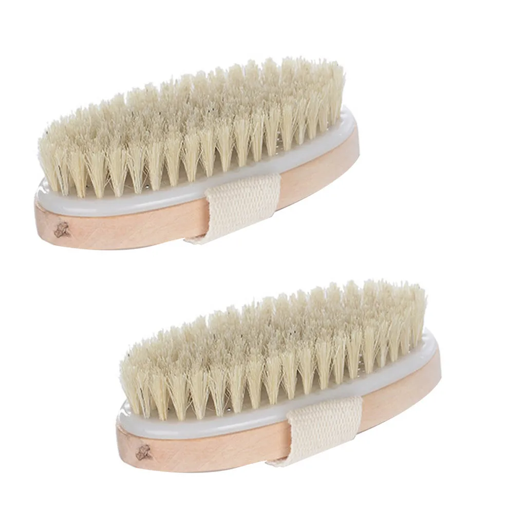 Мягкая натуральная щетина для сухой кожи щетка ванны удаления перхоти