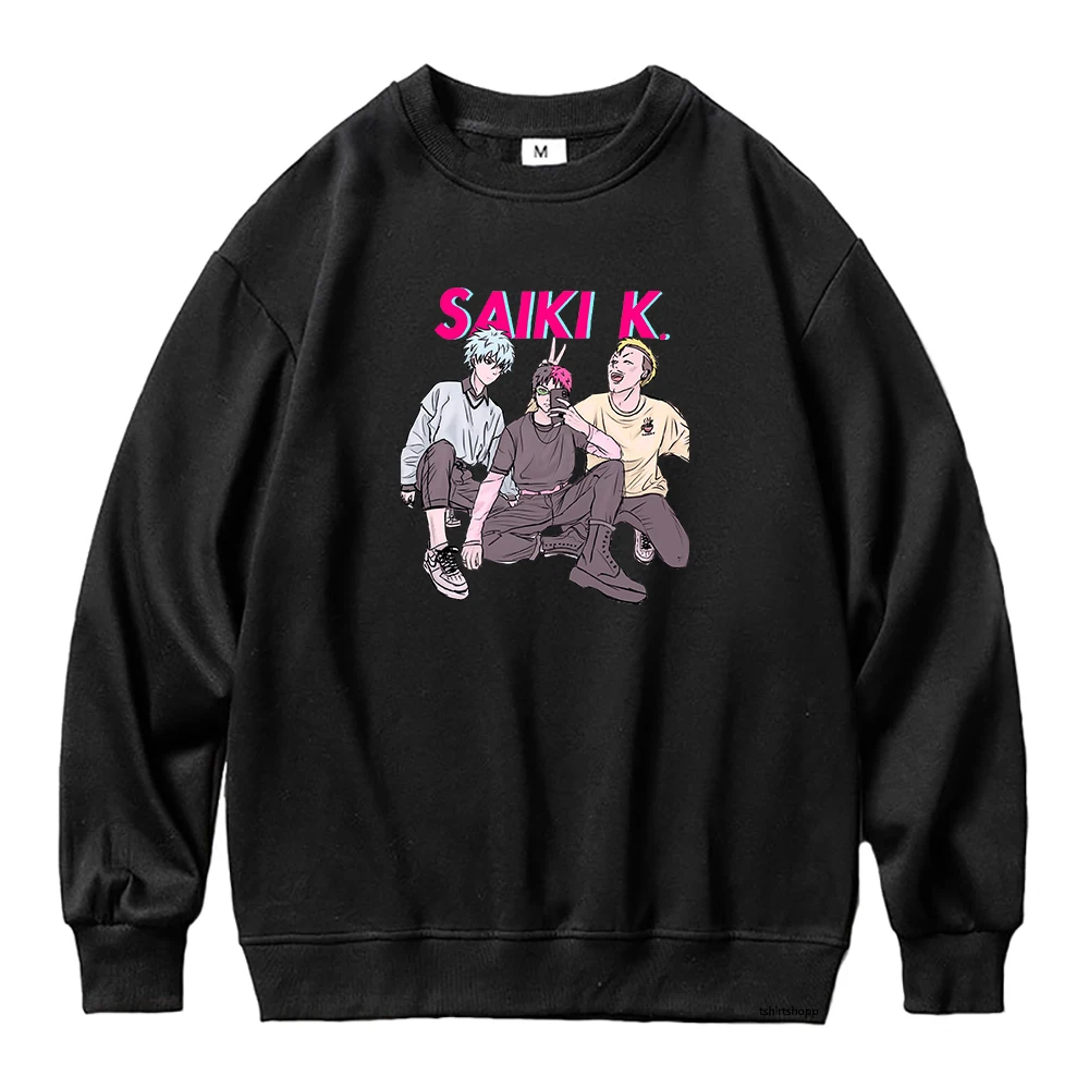 

The Disastrous Life of Saiki K Women Harajuku Anime Oversized Kusuo Saiki Hoodies Kokomi Fleece Crew Neck Pullovers Sweatshirts