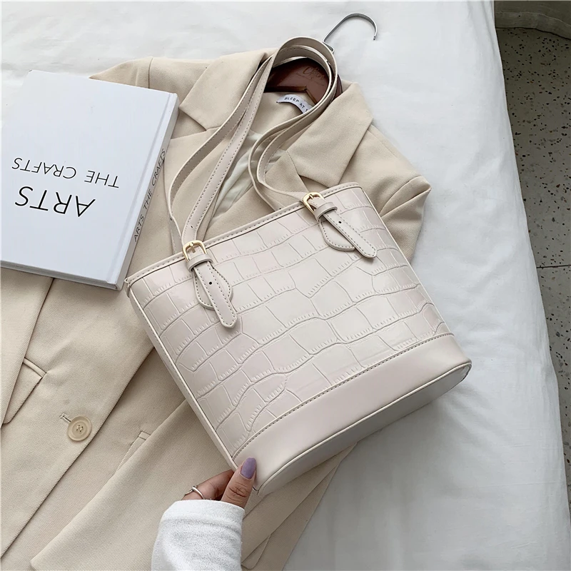 

Fashion Soft Pu Leather Women Handbags Female Shoulder Bag Designer Luxury Lady Stone Pattern Women Bags
