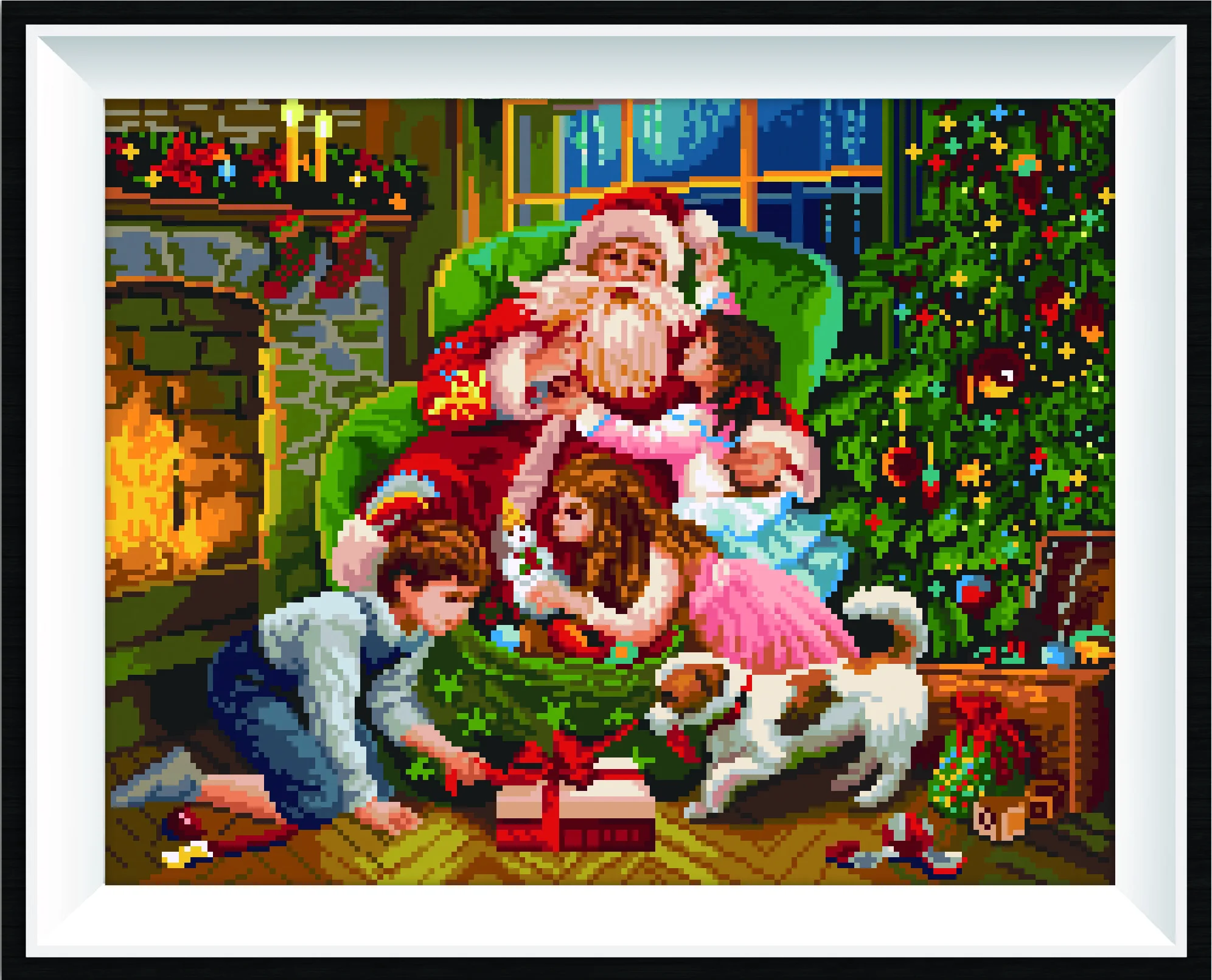 

Алмазов картина Санта Клаус и ребенка 5D Рождество вышивка DIY Полный Круглый некоторые AB дрель мозаика высокого качества набор со стразами