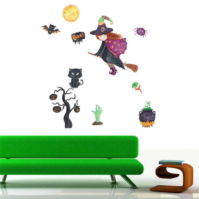 Винтажная и классическая Швабра ведьма ПВХ Наклейка на стену самоклеющиеся обои