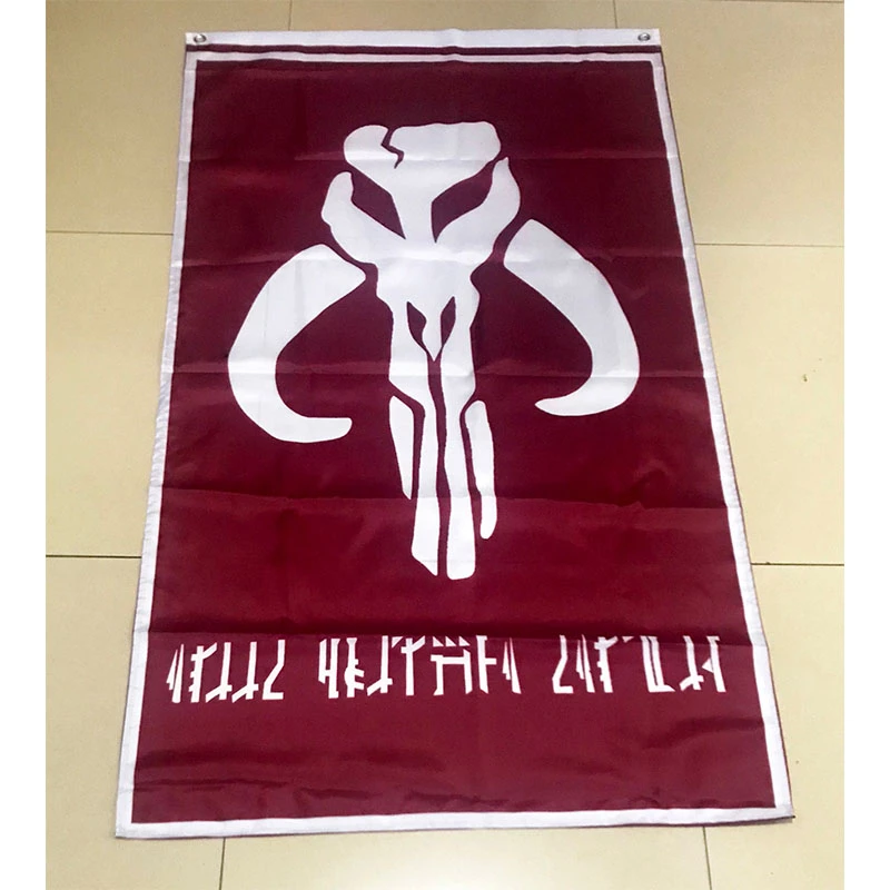 Красный мандалорский флаг Boba Фетт 2 фута* 3 фута(60*90 см) 3 фута* 5 футов(90*150 см) размер рождественские украшения для домашнего флага баннер подарки