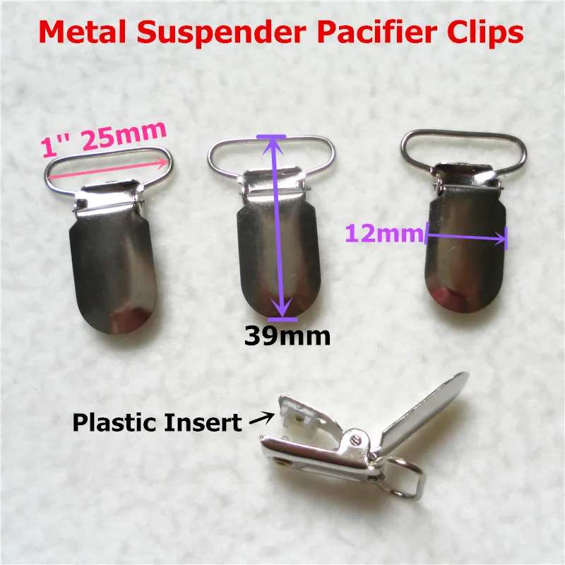 Metal clip Chenkai 50 шт. прозрачные силиконовые детские соски крепление мам O кольца NUK пустышки соединительные кольца DIY игрушки Аксессуары BPA бесплатно - Цвет: Metal clip