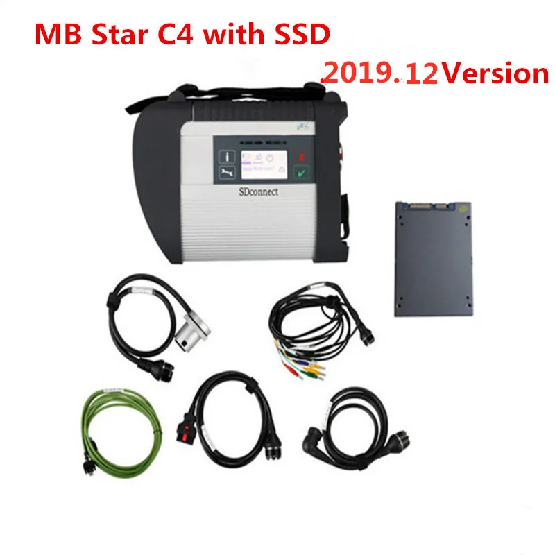 C4 with SSD OBD2 сканер MB STAR C4 мультиплексор звезда Диагностика с wifi для Mercede автомобилей и грузовиков авто диагностический инструмент obd 2 разъем - Цвет: C4 with SSD