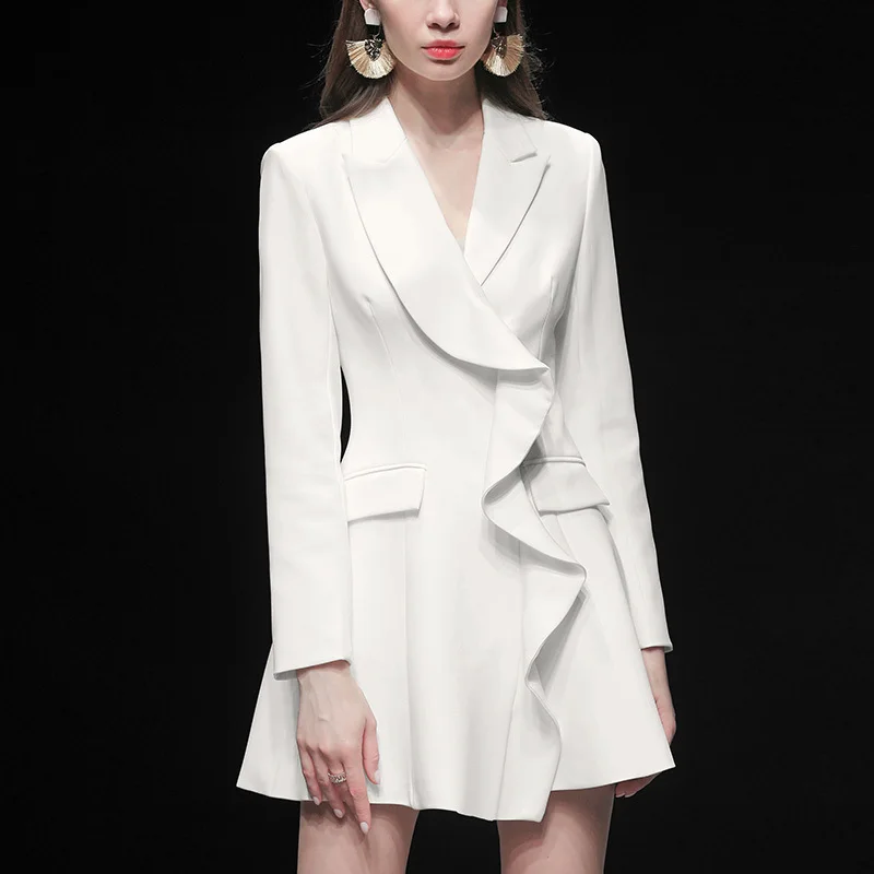 Женский подиумный костюм роскошный высококачественный блейзер с длинным