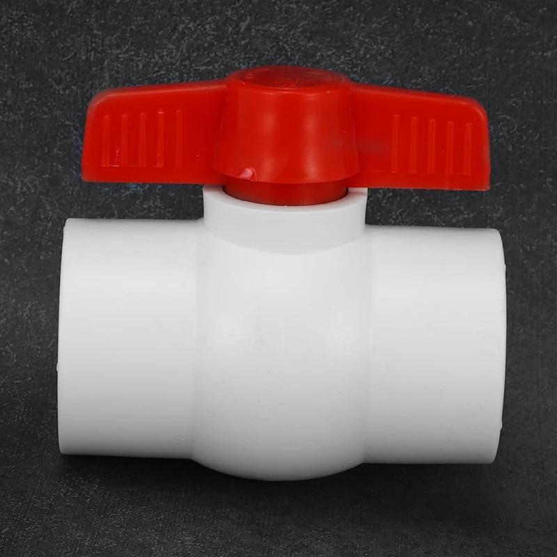 

50MM/2 inch Slip Ends Water Control PVC Ball Valve White Red