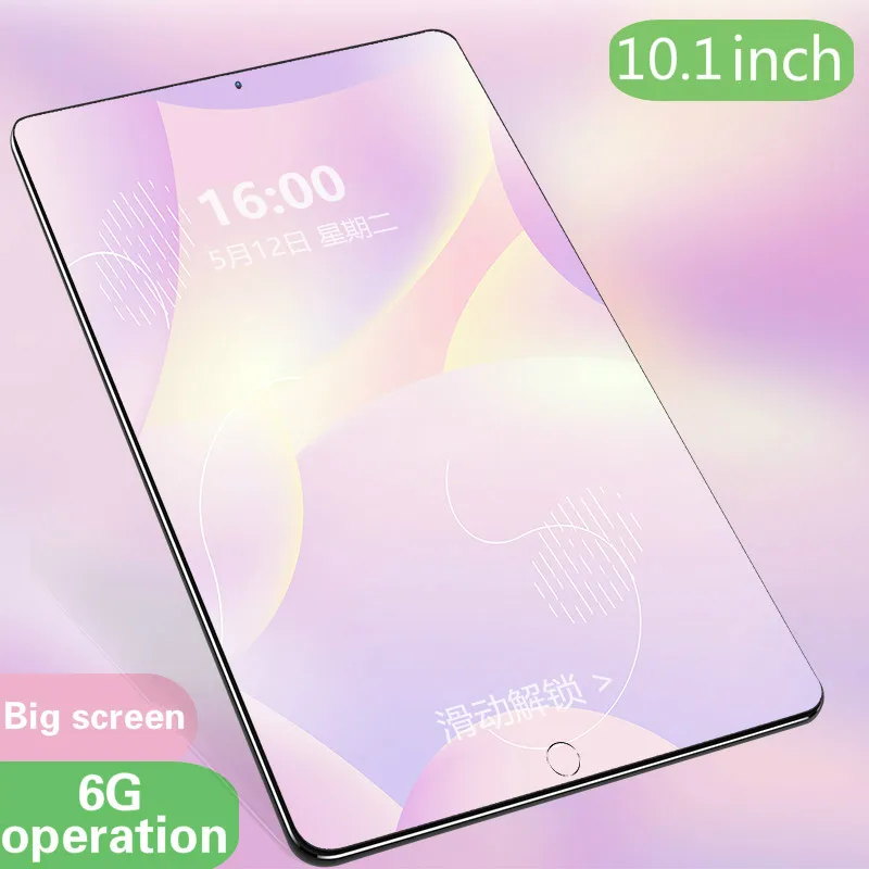 

2021 New Tablet PC Pro Android 9.0 Smart Notebook 10.1-inch RAM 6 GB ROM 128GB RAM 4G Dual SIM Card Ultra-thin Screen