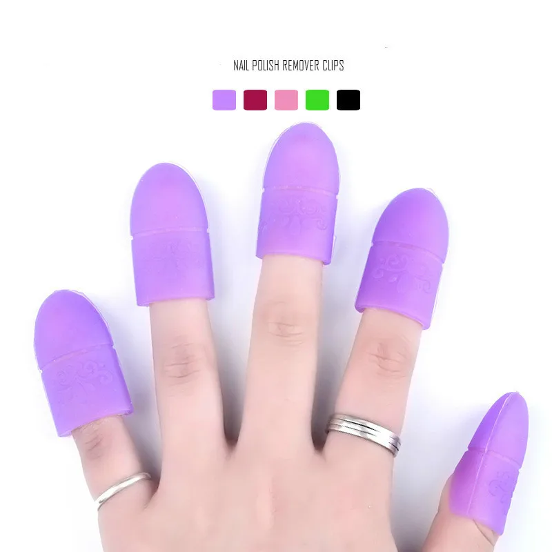 5 шт. зажимы для снятия лака ногтей силикагель лак Замачивание колпачки УФ 6