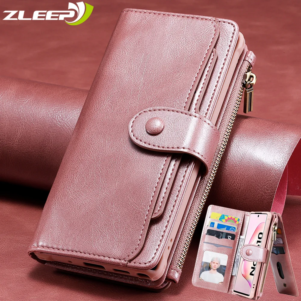 luxury detach wallet leather flip case for samsung galaxy s21 s8 s9 s10 e s20 fe note 8 9 10 20 ultra plus card phone bags cover free global shipping