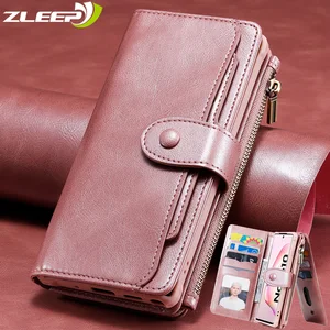 luxury detach wallet leather flip case for samsung galaxy s21 s8 s9 s10 e s20 fe note 8 9 10 20 ultra plus card phone bags cover free global shipping