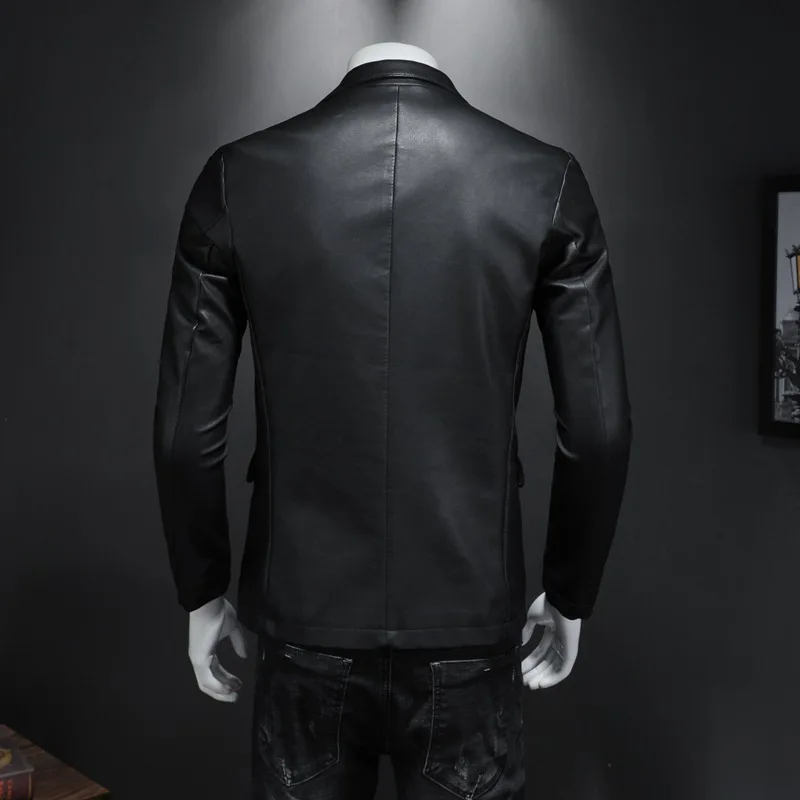 Весенне-осенний мужской блейзер приталенный деловой повседневный костюм из