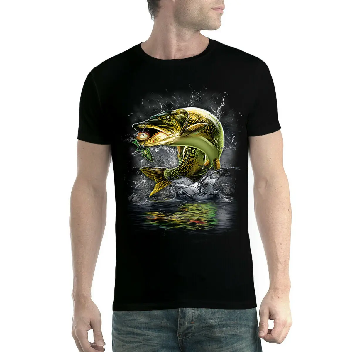 

Muskie Fish Fishing Mens T-Shirt Summer Cotton Short Sleeve O-Neck Unisex T Shirt New S-3XL