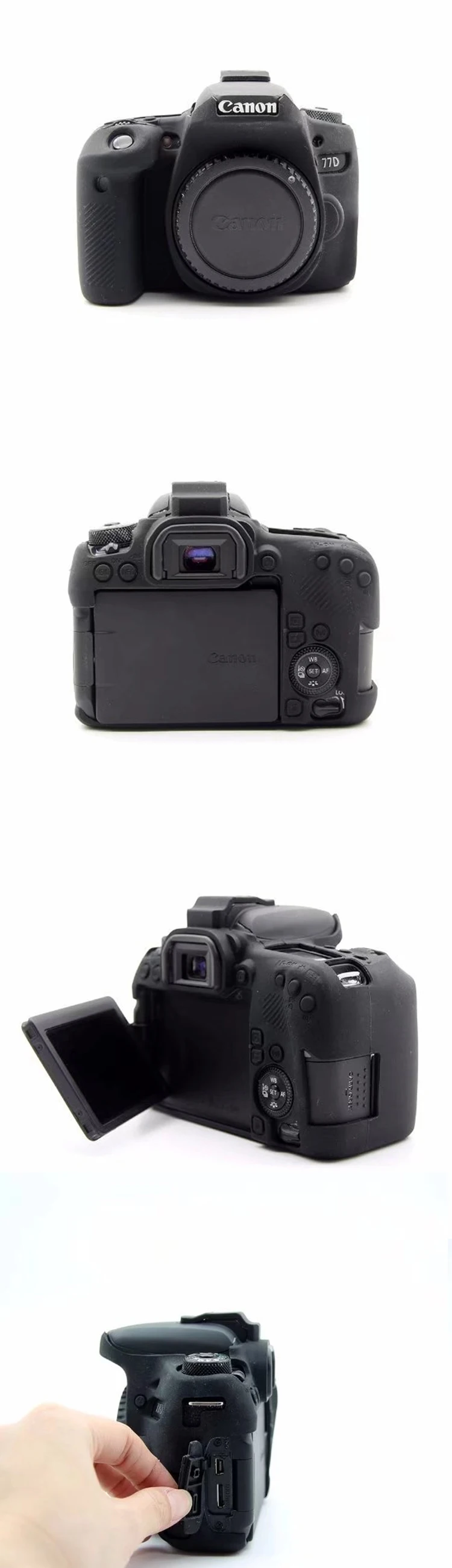 Мягкий чехол для камеры Canon EOS 77D силиконовые аксессуары для фотосъемки хорошая Защитная камера в сборе для профессиональной камеры Canon