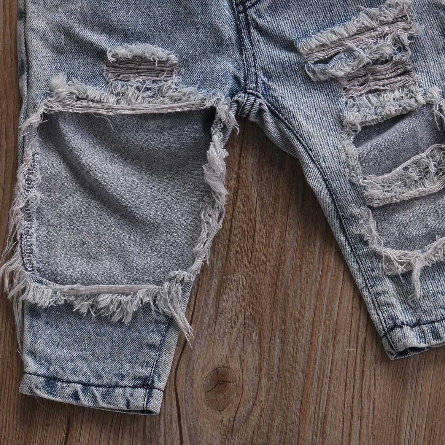 В наличии США Новинка комплект из 3 предметов рваные детские летние топы без