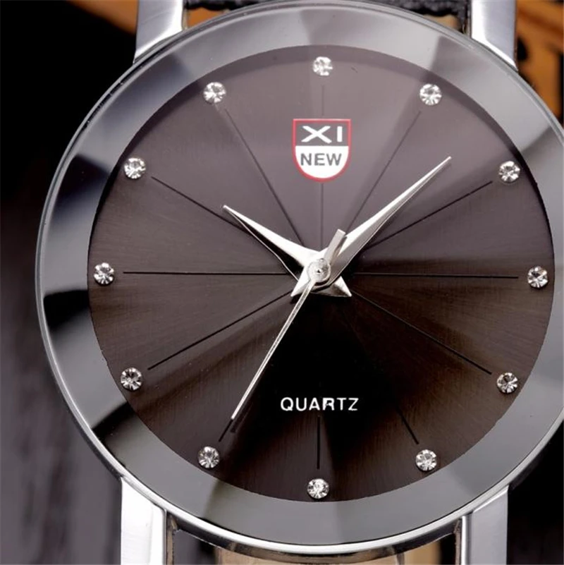 Новинка 2019 простые ультратонкие кварцевые наручные часы 7 мм с ремешком из кожи