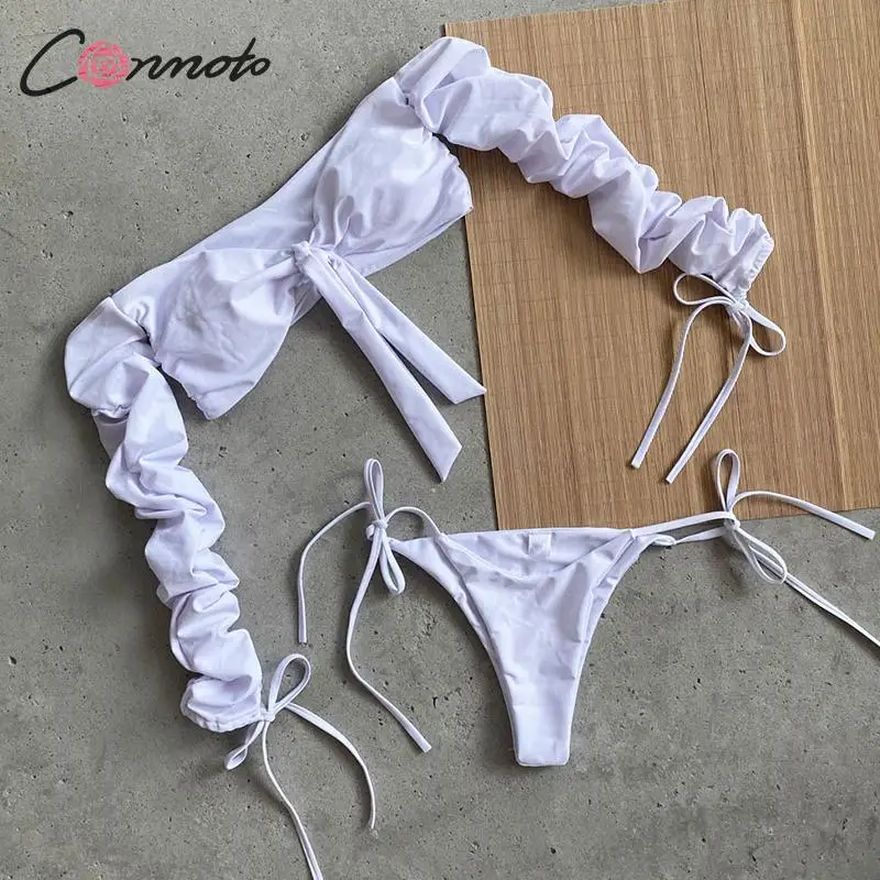 Сексуальное бикини с открытыми плечами 2020 новый купальник пуш-ап узлом Женский