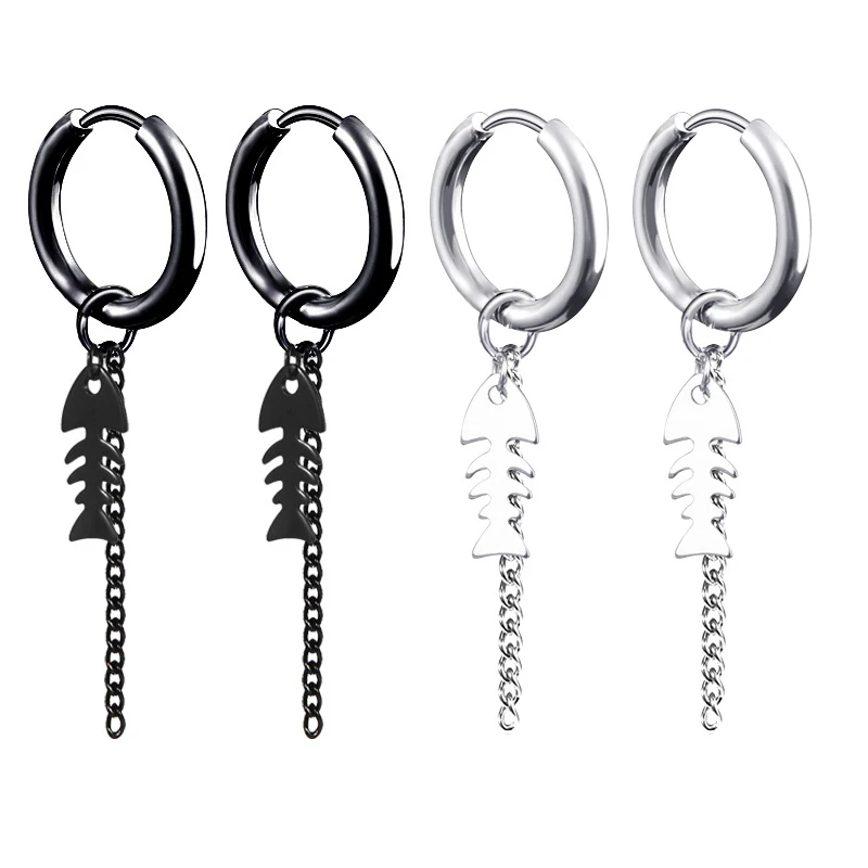 

Серьги-цепочки в Корейском стиле для мужчин, стильные украшения для защиты от аллергии, Женские Ювелирные изделия в стиле рок/панк