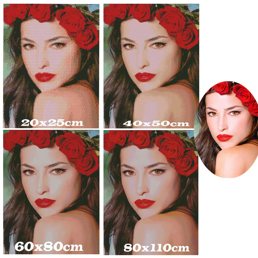 5D Diy алмазная живопись вышивка полная квадратная фотография девушки и ребенка
