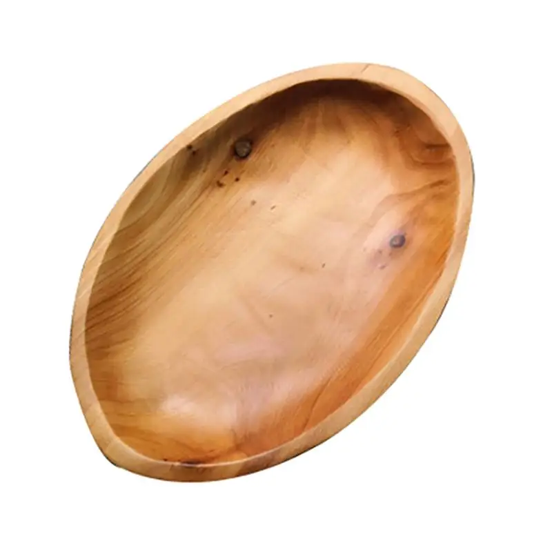 Деревянный поднос для фруктов овальный еды хранения закусок в ресторане простой