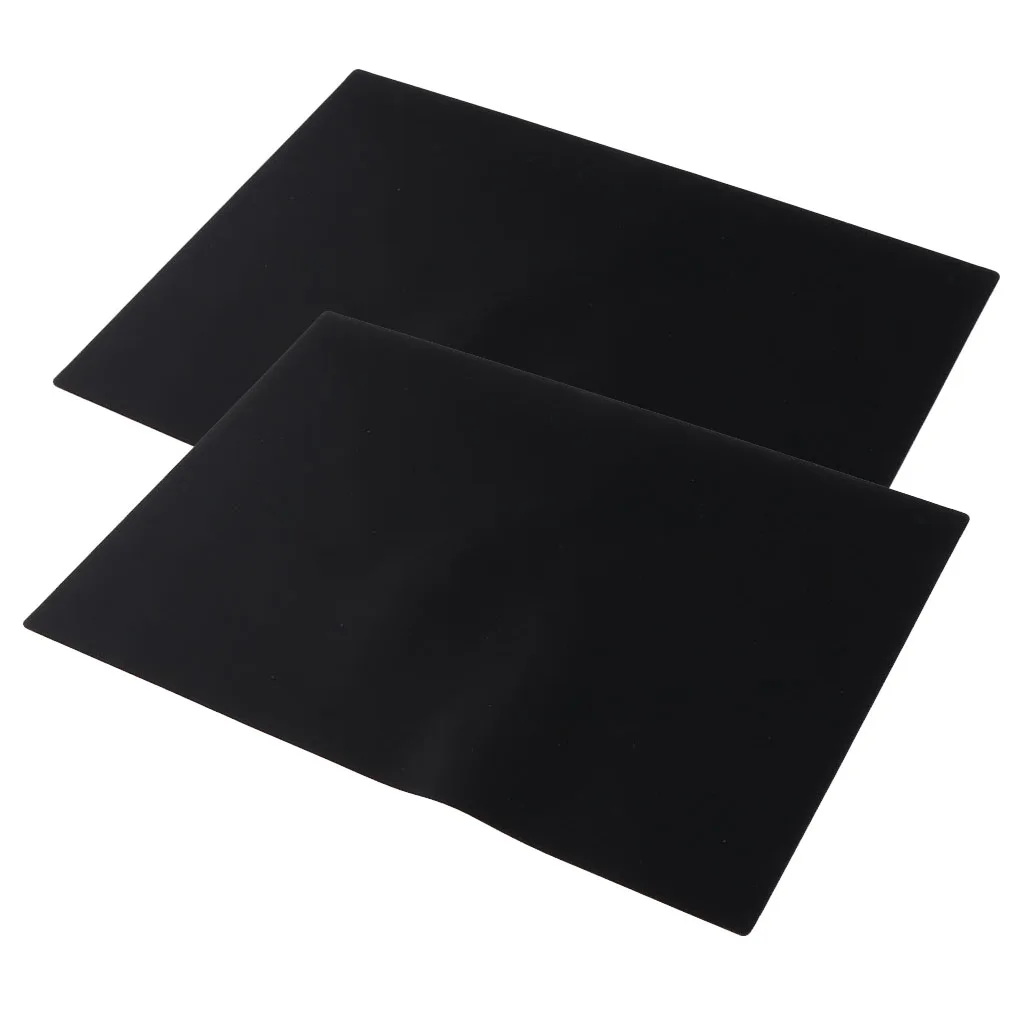 

2pcs Professional Heat Proof Travel Mat for Hair Straightener Tool Black Heat Resistant Silicone Mat Hair Styling Accessory Tool
