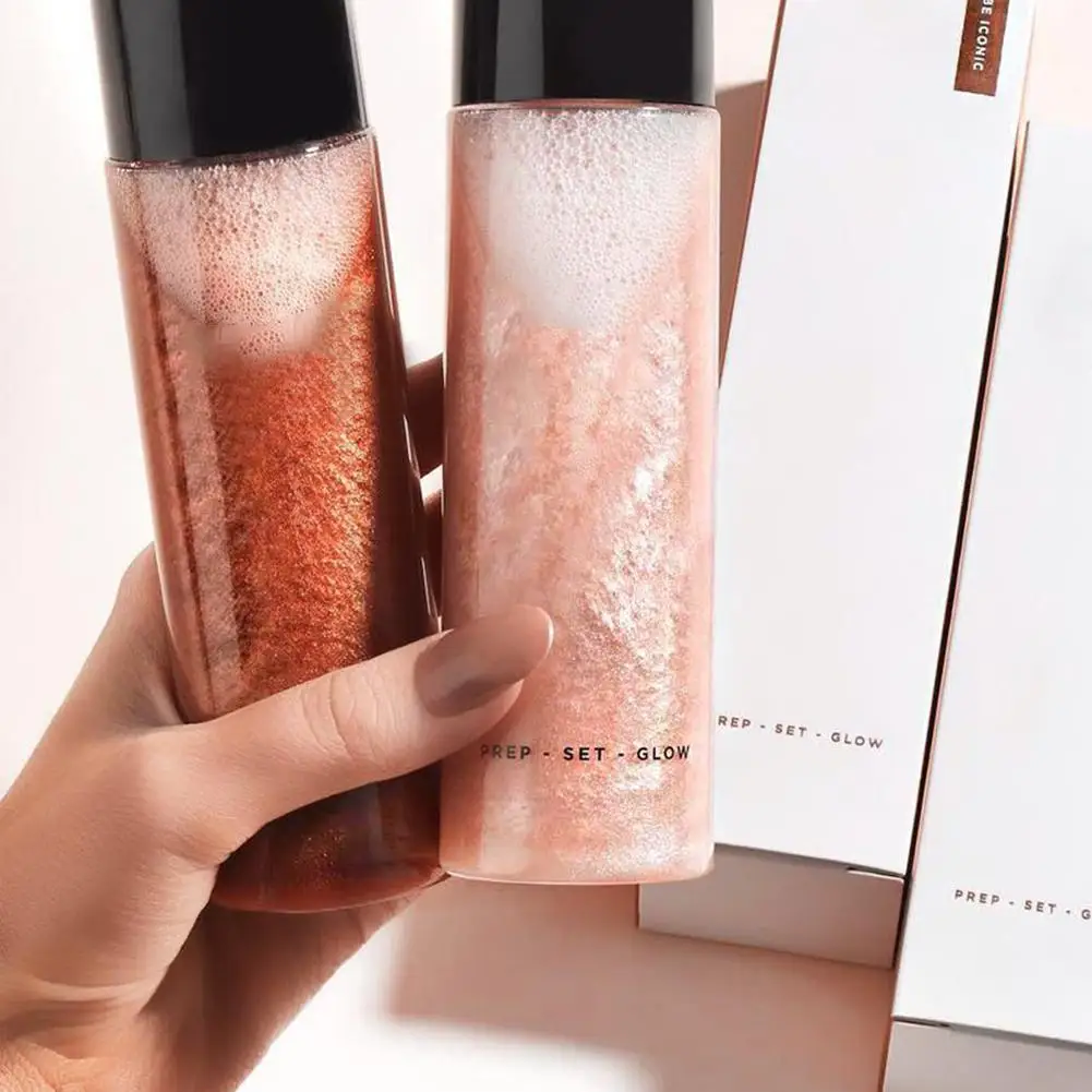 Хайлайтер с эффектом загара жидкости фиксирующий спрей освещения блеск для лица