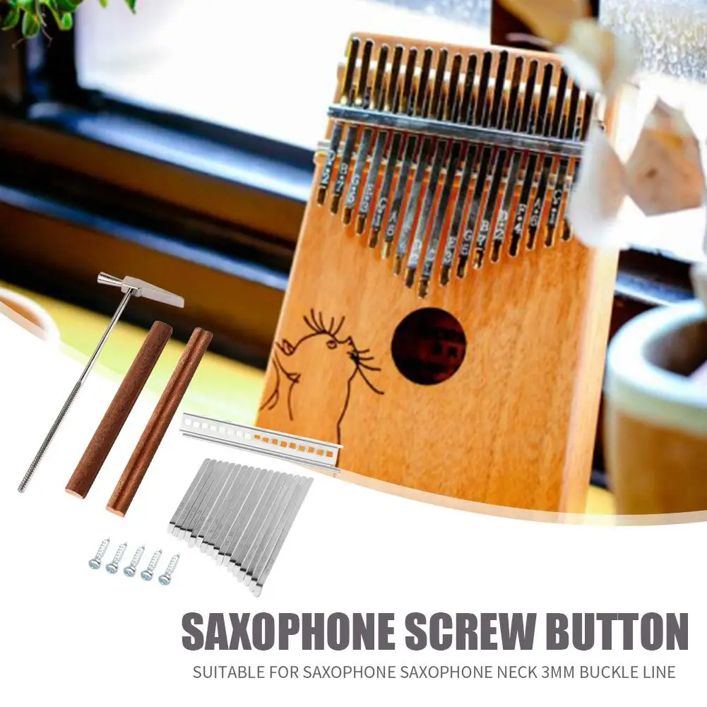 

Горячая Распродажа Set X Kalimba Keys, многофункциональный 17-клавишный стальной ключ Kalimba + деревянный мост + стальной молоток для настройки, деталь ...