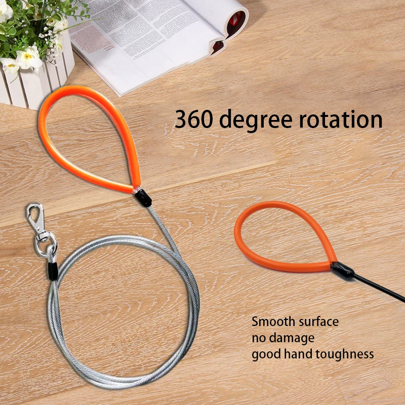 Поводки для собак из стальной проволоки прочный и долговечный поводок малого