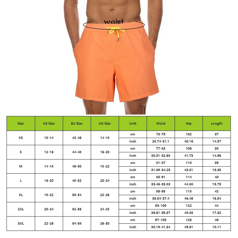 

Color-changing Beach Shorts Men Tie Dye Swimwear Beach Pants Warm Color Shorts Swim Surfing Board Shorts 2021 Plus Size Men Pant