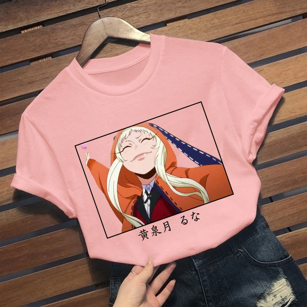 

Funny Kakegurui T Shirt Women Men Japanese Anime Yomoduki Runa Tshirt Kawaii Top Tees