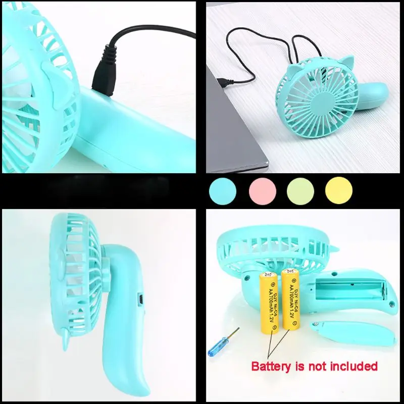 Портативный карманный мини вентилятор USB охлаждающий ручной дорожный кулер с