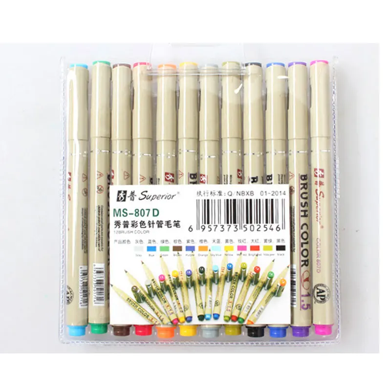 Фломастеры для рисования профессиональные линейные художественные маркеры