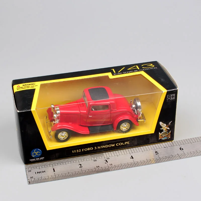 Масштаб 1:43 дорожная подпись Классическая античная модель 1932 автомобиля Ford B с
