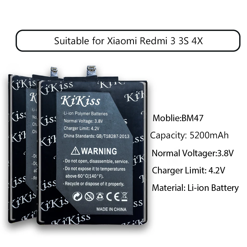 Бесплатный инструмент KiKiss аккумулятор BM47/BN40/BN44 для Xiaomi Redmi 3 3S 3X/Redmi 4X/Redmi 4 Pro Prime 3g ram 32G rom/Redmi 5 Plus