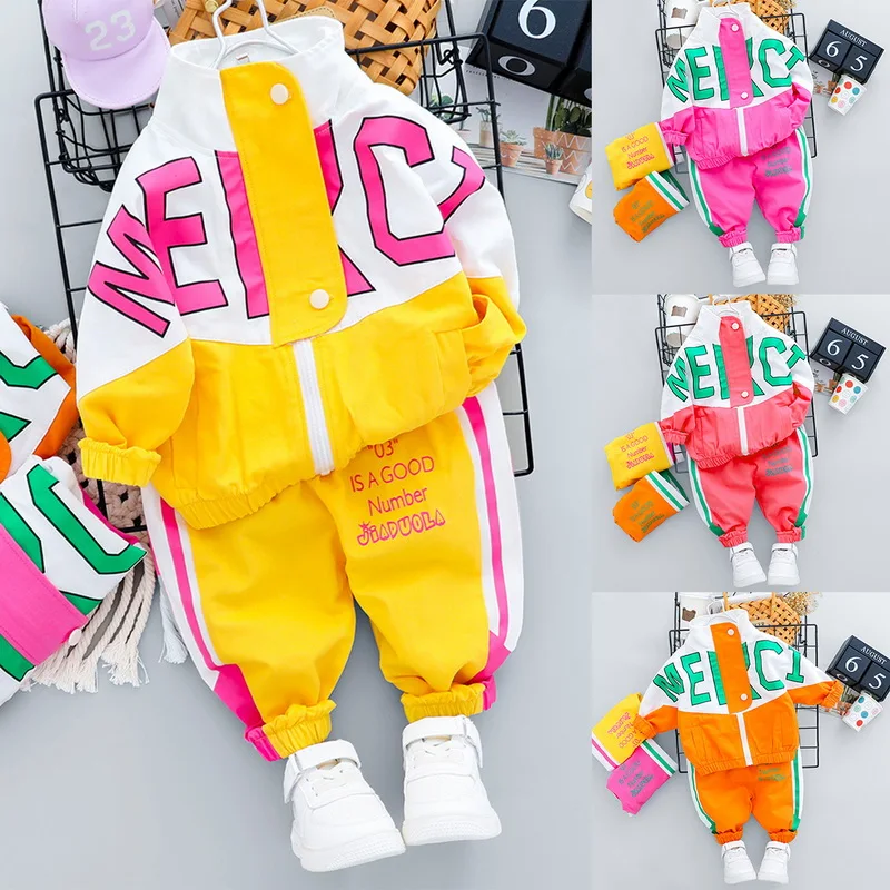 Осень 2020 детская одежда для мальчиков и девочек Новый Повседневный Спортивный