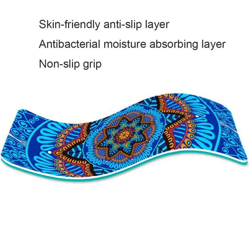 Нескользящий замшевый коврик для занятий йогой из ТПЭ с узором лотоса 5 мм | Спорт