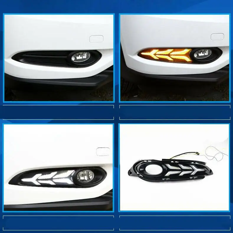 Car Daytime Running Lights DRL With Yellow Turn Signal For Ford Honda Vezel | Автомобили и мотоциклы
