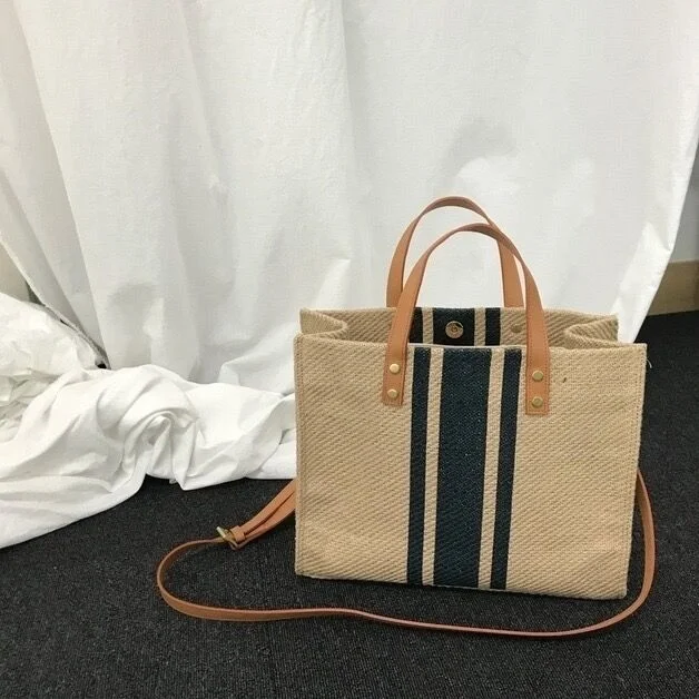 

Fashion Shoulder Crossbody Bags Women High Quality Linen Large Capacity Tote Bag Female Casual Portable Shopping Handbag Purse