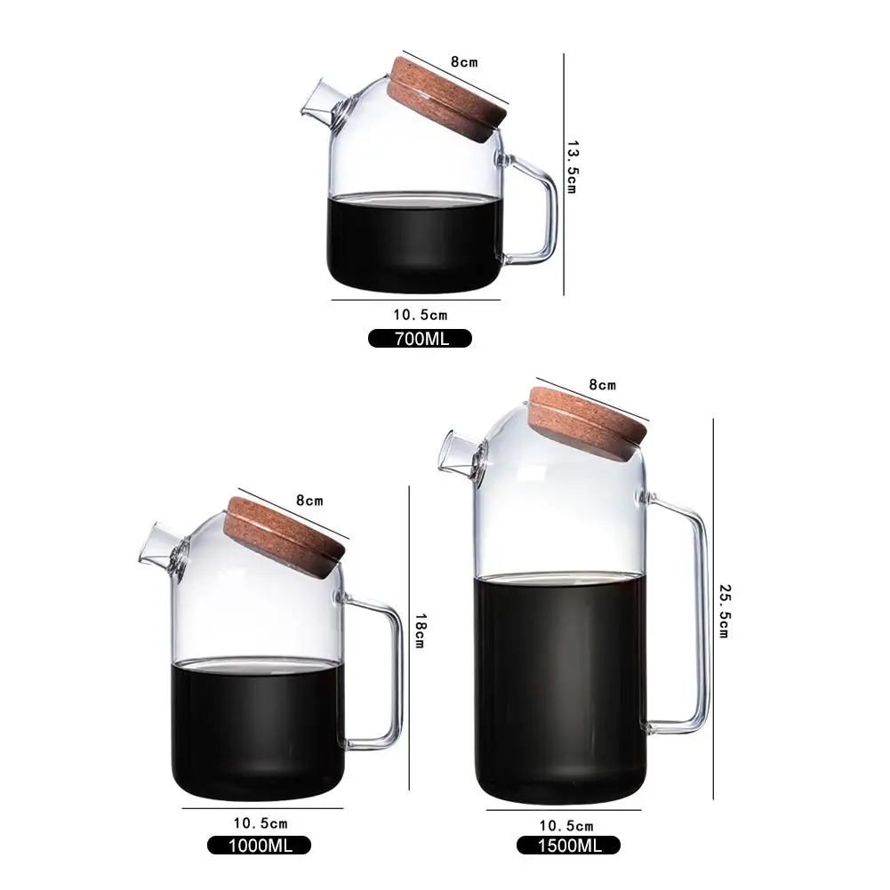 Прозрачный стеклянный чайник термостойкий большой стеклянная Кофеварка чайный