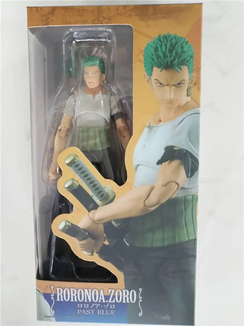 

18cm Japanese Anime One Piece Past Variable Boxed PVC Action Figure Collection Roronoa Zoro Model Doll Toys Gift