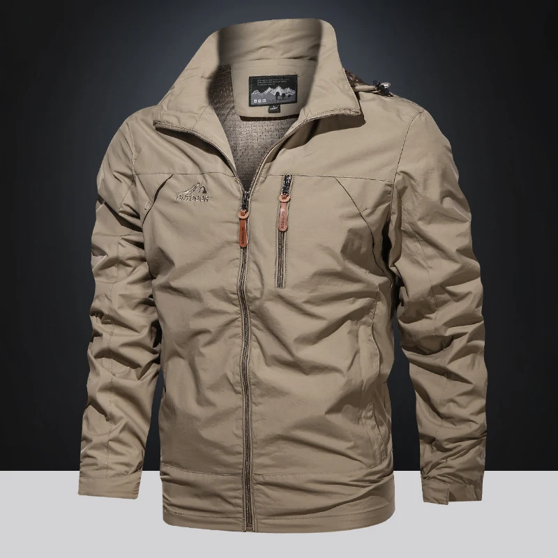 

Men Jackets Hooded Coats Male Outdoor Outwears Windbreaker Windproof Spring Autumn Jacket Fashion Clothing Coat
