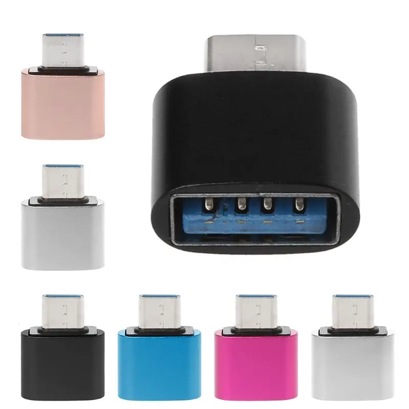 Металлический USB C 3 1 Type папа к 2 0 Женский OTG адаптер для синхронизации данных Samsung S9