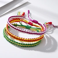 adjustable tibetan thread buddhist bracelets bangles handmade braid knot red rope lucky bracelets charm women jewelry gifts