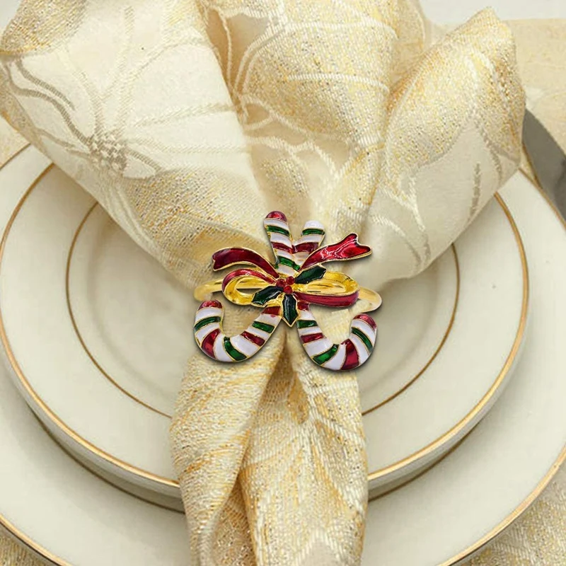 6 упаковок кольца для салфеток свадебных приемов Рождества Дня благодарения и