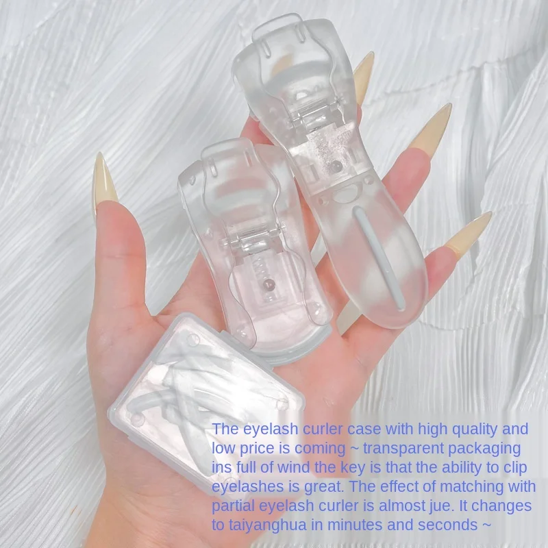 

Transparent Portable Eyelash Curler for Long-lasting Styling Eyelash Curler with Glue Strip Small Partial Eyelash Curler