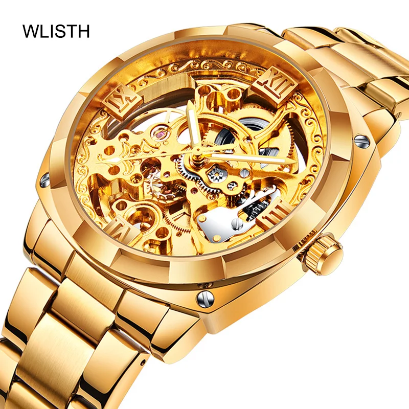 

Mechanical watches men's top brand luxury watches fashion business hollow through the bottom mechanical watch