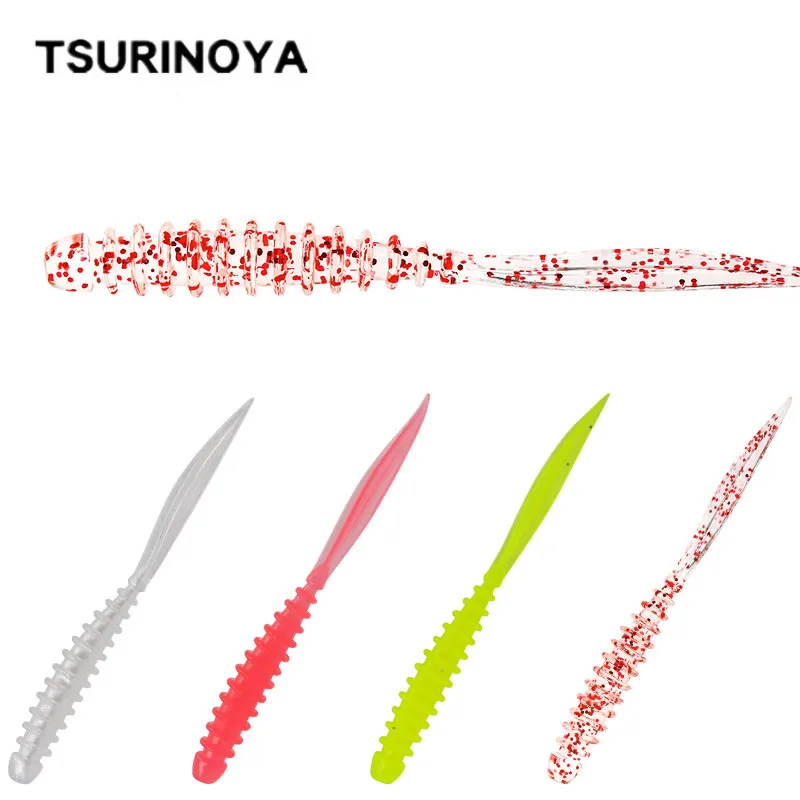 Мягкая приманка TSURINOYA для рыбалки 6 см 0 4 г искусственная рыболовная с хвостом и