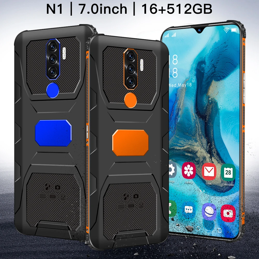 

New Arrival Global Version N1 Mobile Phone 6800mAh 16GB 512GB 7.0 Inch Screen Snapdragon 888 32MP 50MP Camera Face ID 5G Android