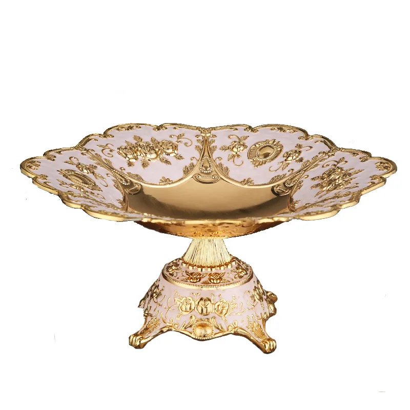 

European alloy fruit plate family living room luxury fruit plate decoration bar KTV fruit plate rack hotel supplies