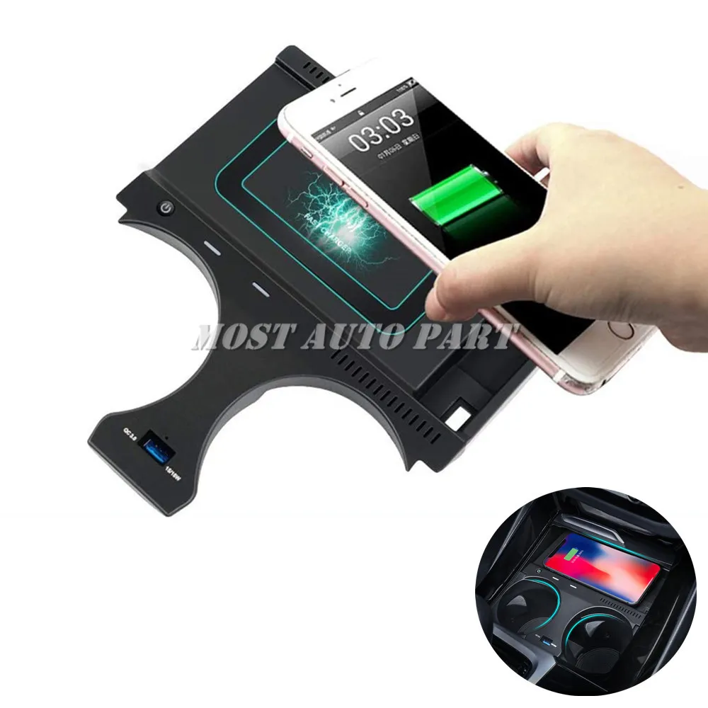 

ABS Plastic Wireless Car Charger Fast Charging Plug And Play Trim For BMW X3 X4 G01 G02 2018-2021 1pcs